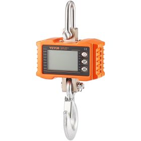 VEVOR Digital Crane Scale, 2200 lbs/1000 kg, Industrial Heavy Duty Hanging Scale with Remote Control, Cast Aluminum Case & LCD Screen