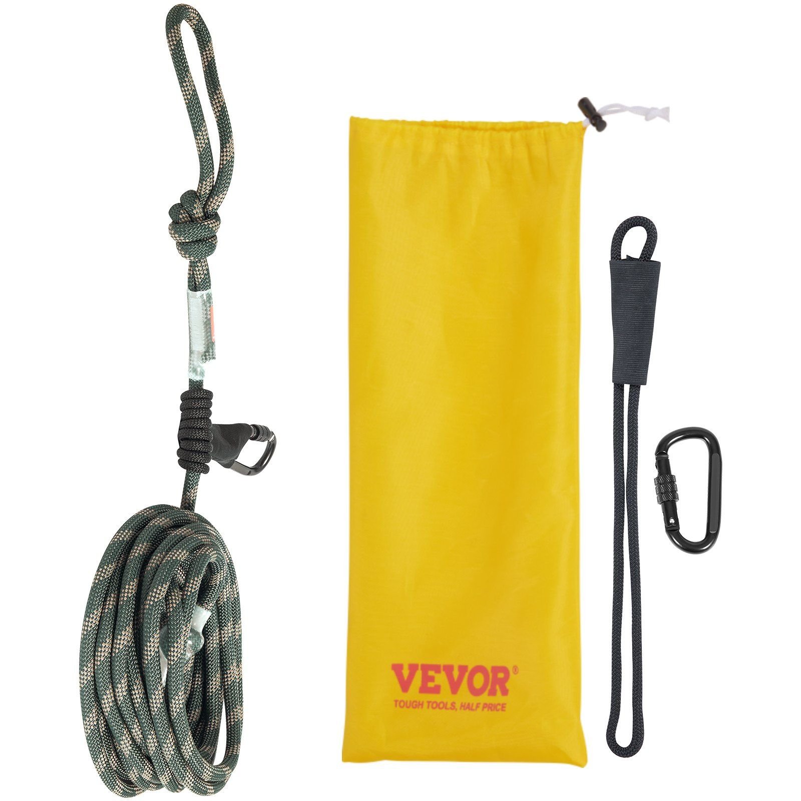 Temp Rope Stand VEVOR Tree Stand Safety Rope, 30 ft/91.44 m Treestand Lifeline Rope ...