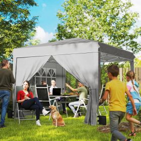Up Canopy Tent With Sidewalls (Option: Light Gray)