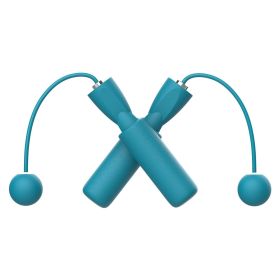 1pc Cordless Adjustable Jump Rope With Weighted Ball For Outdoor Fitness Sports; For Home Workout (Color: Peacock Blue)