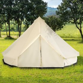 16.5' Large Family Tent 10 Persons Waterproof Teepee Bell Tents Hunting Camp Huge Four Season (Color: General)