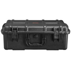 VEVOR Weatherproof Hard Case, Heavy Duty Protective Dry Box Case with Pre-cut Foam, and Retractable Pull Handles for Travel, Hunting, Military (Box Capacity: 2.4 cu.ft)